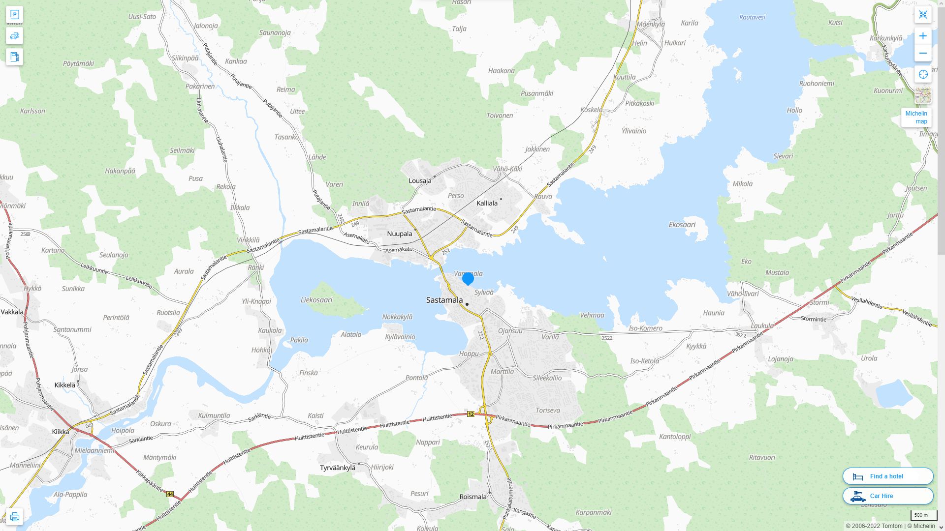 Vammala Finlande Autoroute et carte routiere